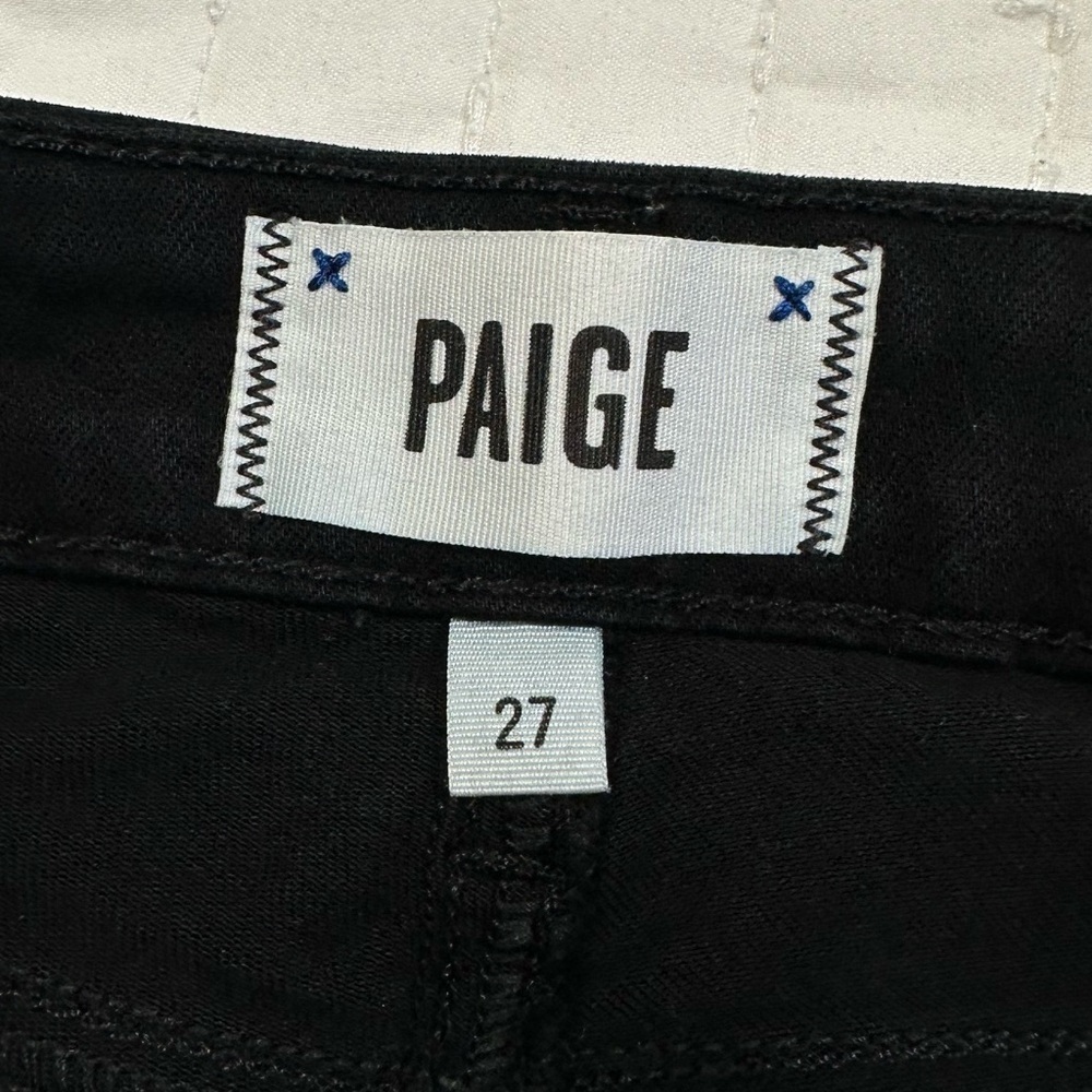 PAIGE Verdugo Ultra Skinny Mid Rise Black Stretchy Jeans Pants
Womens Size 27x30 - Picture 11 of 15